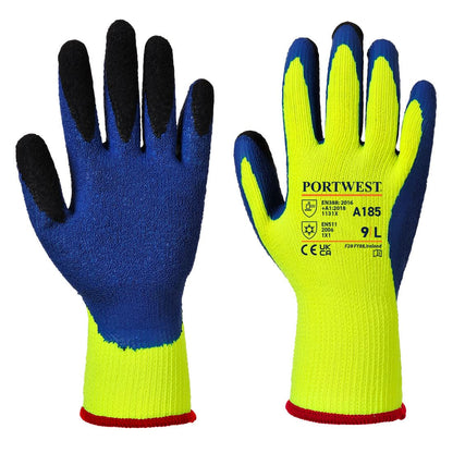 Portwest Duo Therm Glove A185 - Yellow Blue - Customisable Hand Protection