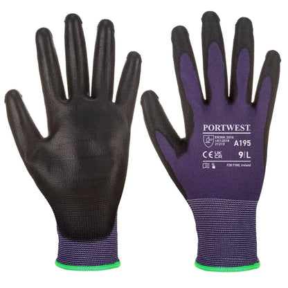 Portwest Touchscreen Pu A195 - Purple Black - Customisable Hand Protection