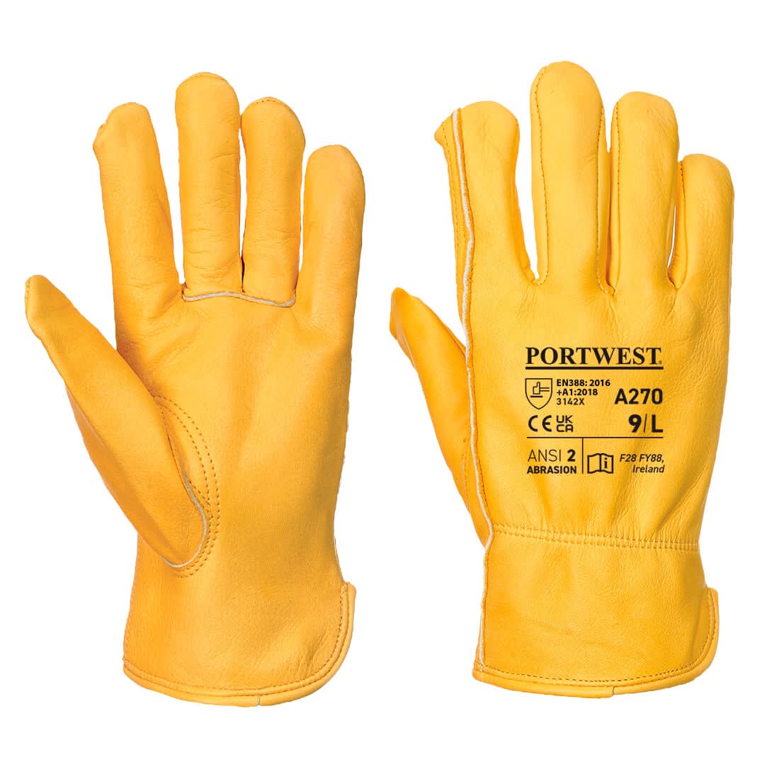 Portwest Classic Driver Glove A270 - Tan - Customisable Hand Protection