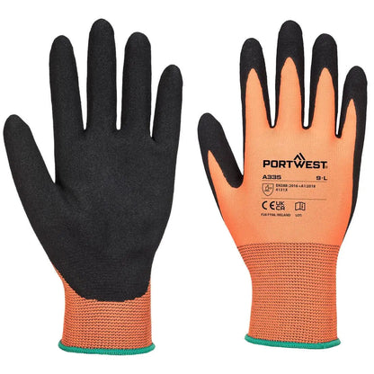 Grip 15 Nitrile Sandy Glove A335 - Orange Black - Customisable Grip Gloves
