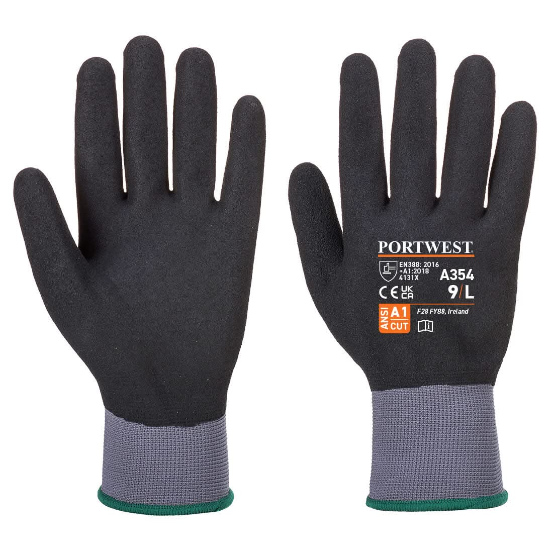 Dermiflex Ultra Pro Glove Nitrile Sandy A354 {Discontinued} - Black S - Customisable Grip Gloves