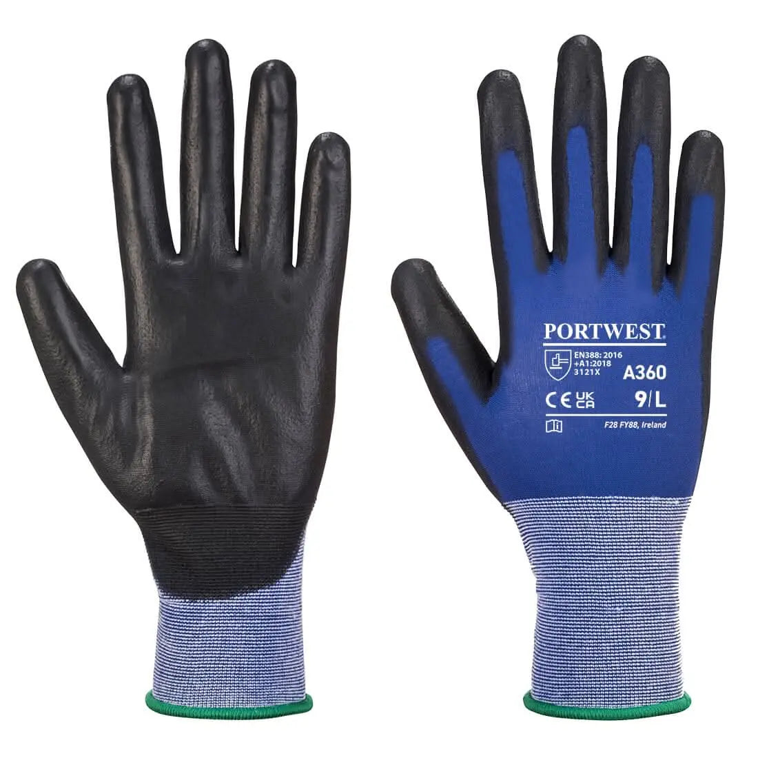Grip 18 Pu Glove A360 - Blue Black - Customisable Grip Gloves