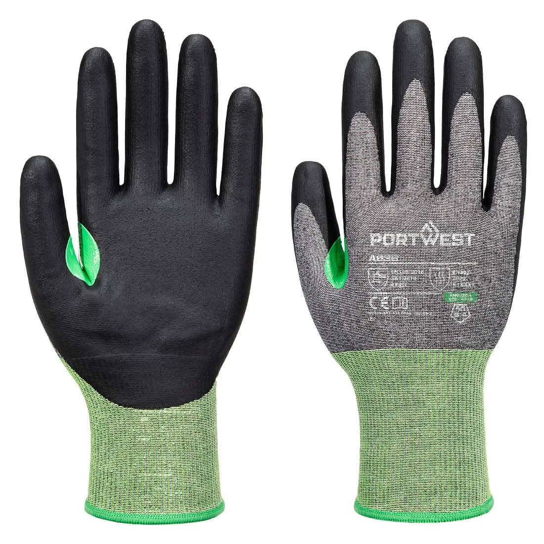 Portwest Cs Cut C18 Nitrile Glove A636 - Grey Black - Customisable Hand Protection