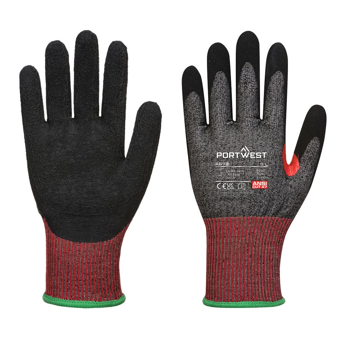 Portwest Cs Cut F13 Nitrile Glove A672 - Black - Customisable Hand Protection