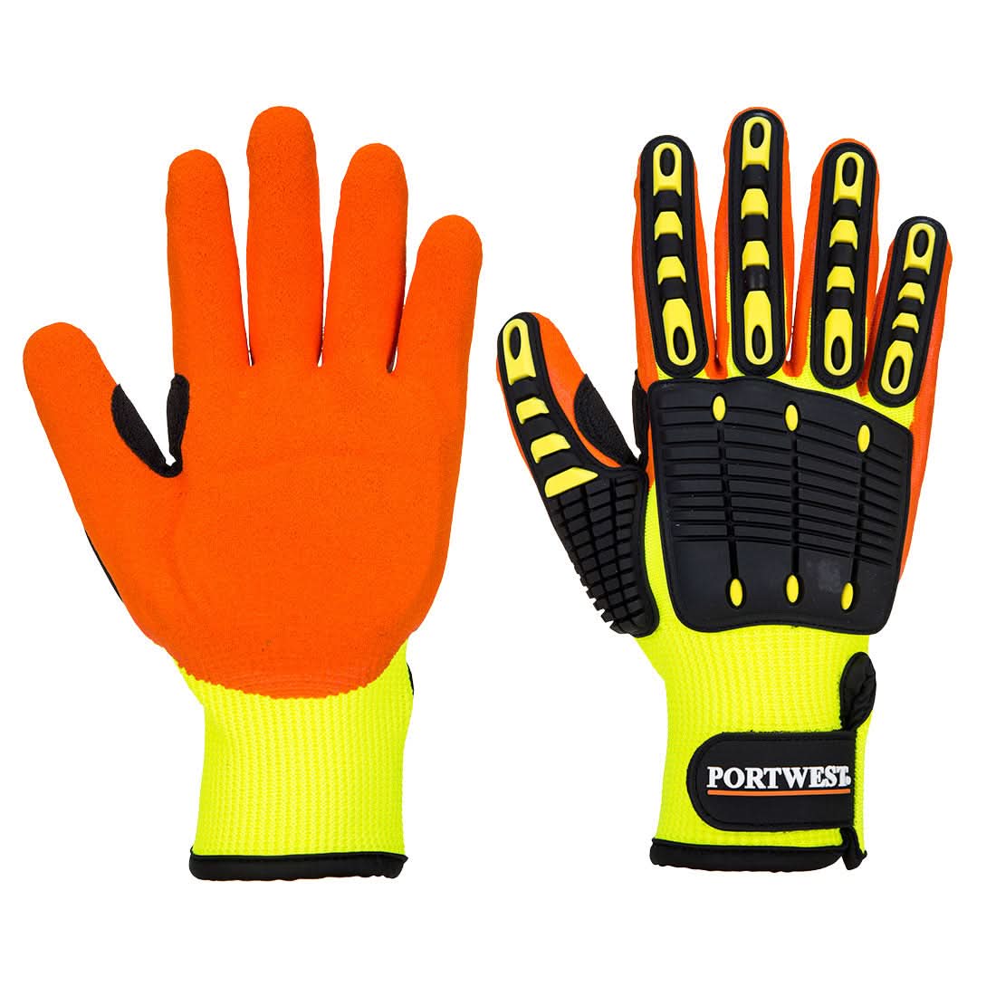 Portwest Anti Impact Grip Glove A721 - Yellow Orange - Customisable Hand Protection