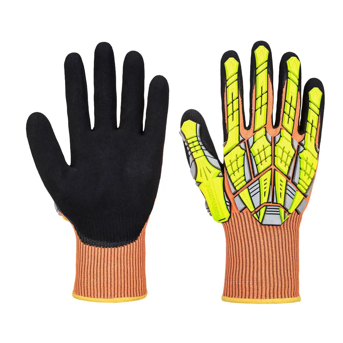 Impact E13 Nitrile Sandy Glove A727 - Orange - Customisable Impact Gloves