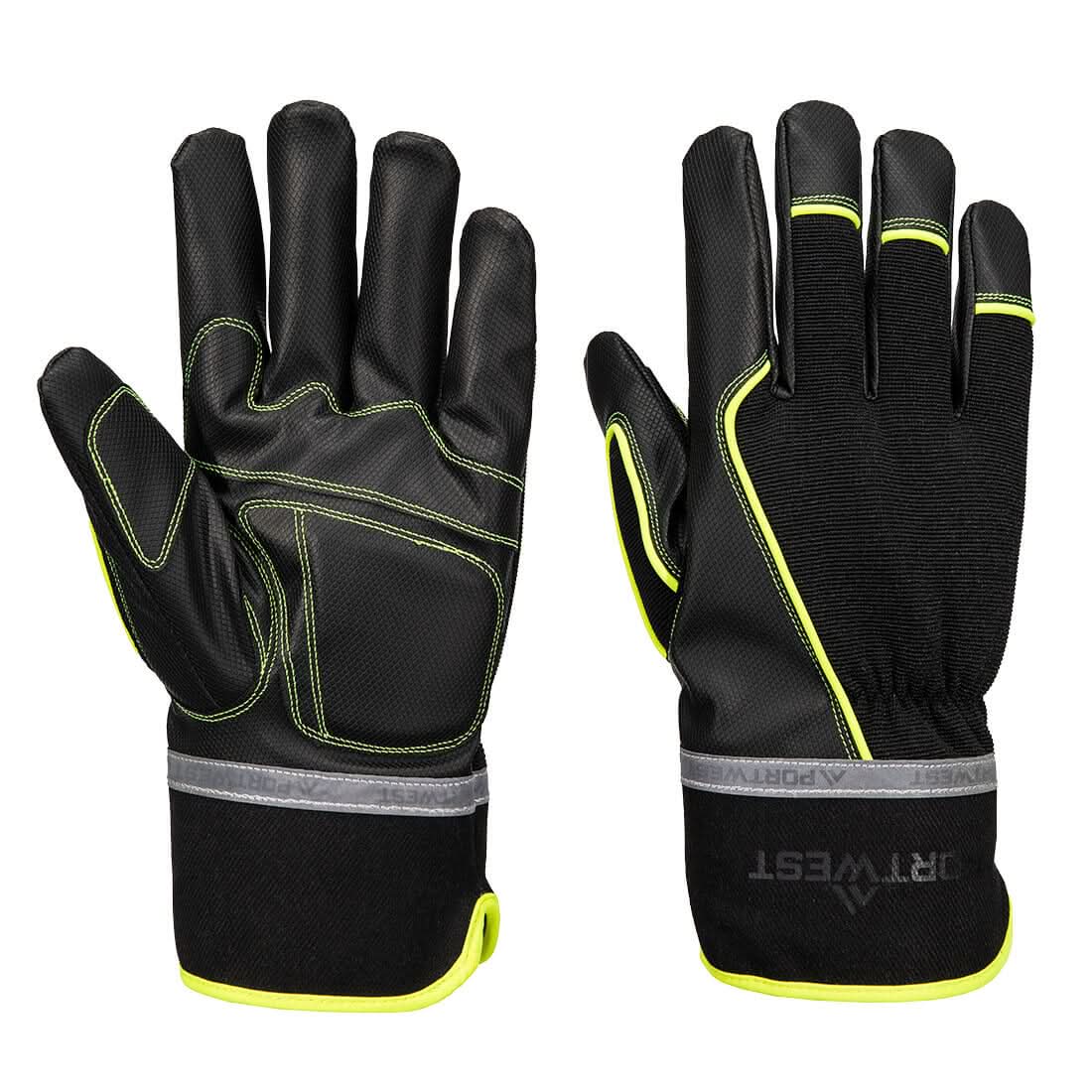 Portwest Cold 450 Pu Waterproof Mechanical Glove A753 - Black - Customisable Hand Protection