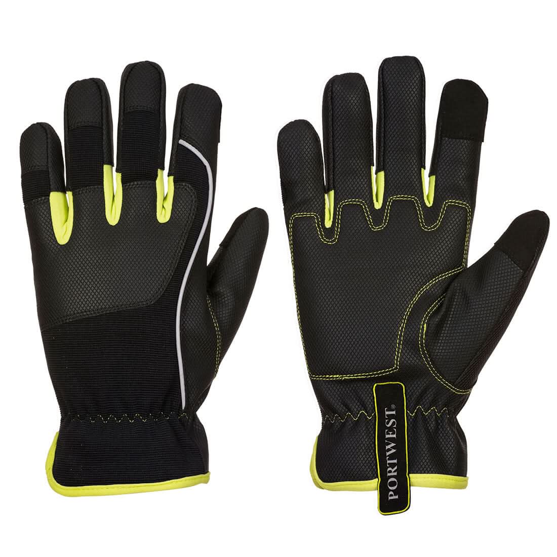 Portwest Pw3 Tradesman Glove A771 - Black Yellow - Customisable Hand Protection