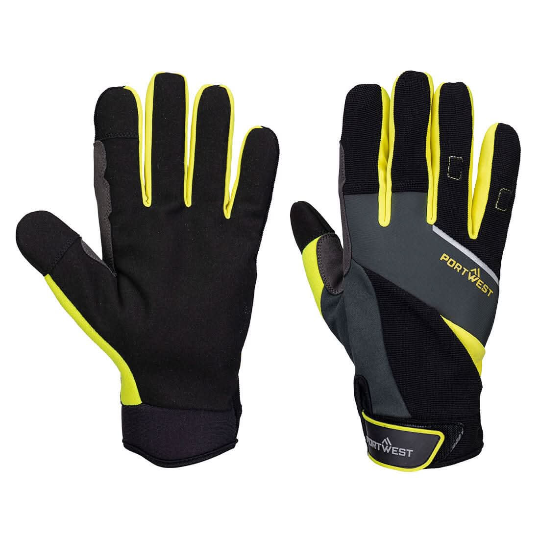 Portwest Dx4 Lr Cut Glove A774 - Black Yellow - Customisable Hand Protection