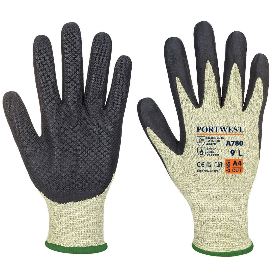 Portwest Arc Grip Glove A780 - Green Black - Customisable Hand Protection