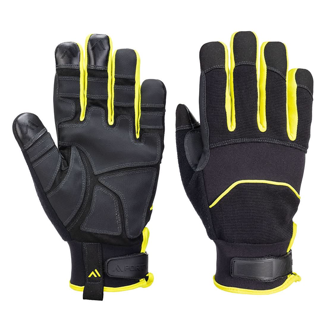 Needle Resistant F350 Mechanical Glove A792 - Black Yellow - Customisable Specialist Gloves