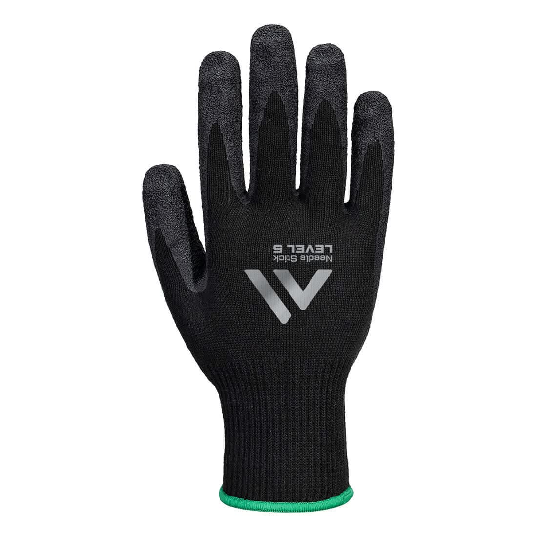 Portwest Needle Stick F10 Latex Crinkle Glove A793 - Black - Customisable Hand Protection