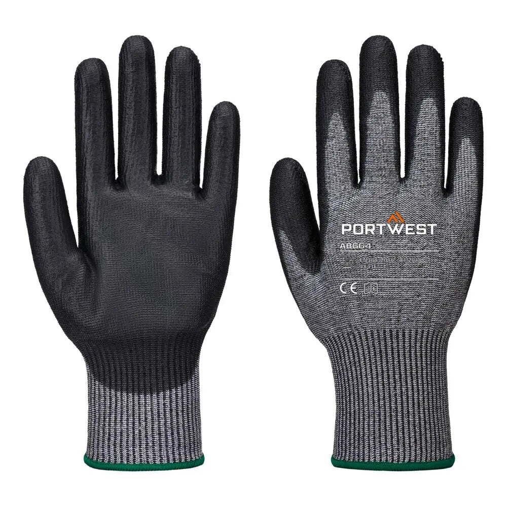 Cut F13 Pu Essential Multipack (Pk12) Ab664 - Grey Black - Customisable Cut Resistant Gloves