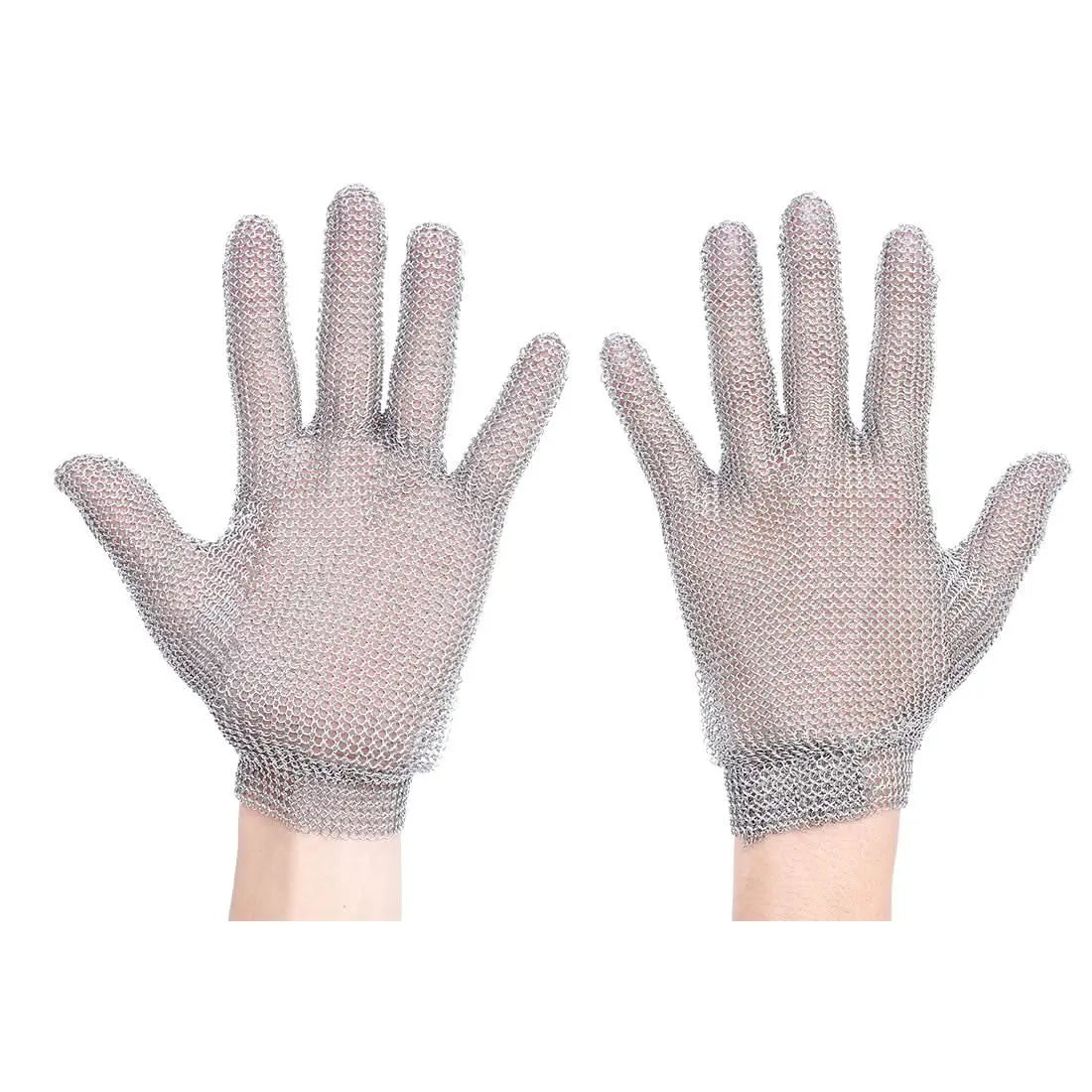 Chainmail Glove Ac01 - Silver - Customisable Chainmail Protection