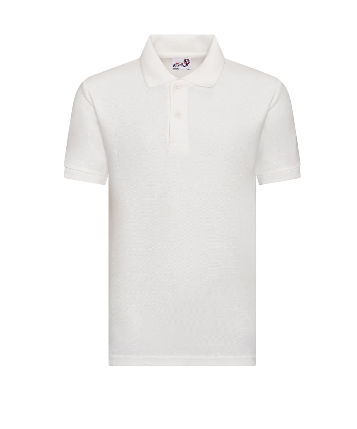 AWDis Academy Kids Academy polo AC04J - White - Customisable Polos