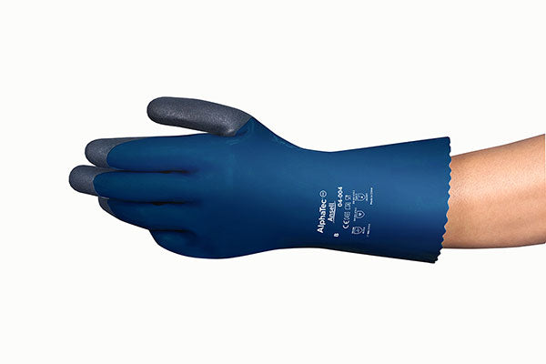 Ansell Alphatec Gauntlet Gloves - Blue - Customisable Nitrile