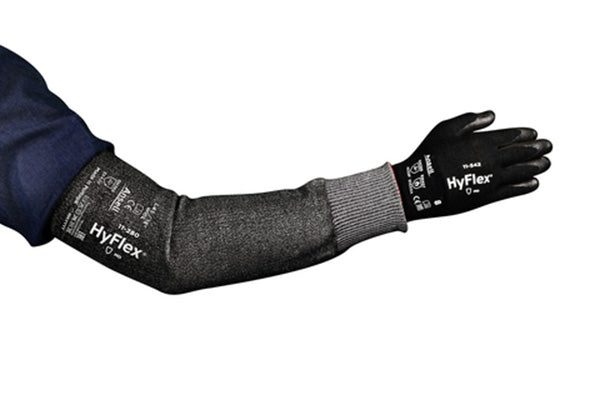 Ansell Hyflex &quot; Sleeve Wide - Black 12&quot; - Customisable Cut Resistant