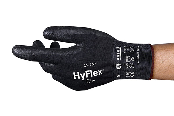 Ansell Hyflex - Black - Customisable Polyurethane