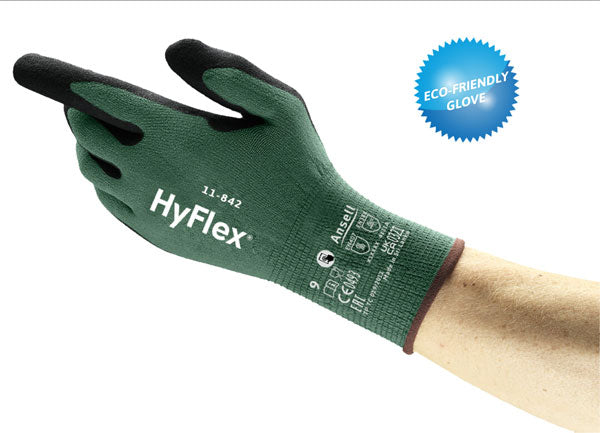 Ansell Hyflex Gloves - Green - Customisable Knitted