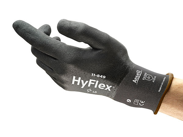 Ansell Hyflex Gloves - Black - Customisable Nitrile