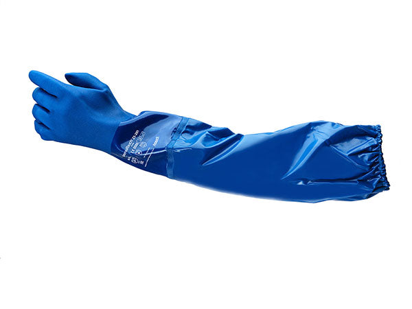 Ansell Alphatec Pvc Sleeve Glove - Blue - Customisable PVC