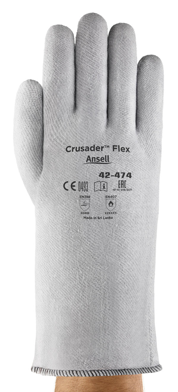 Ansell Crusader Flex Glove - Grey XL - Customisable Heat Resistant