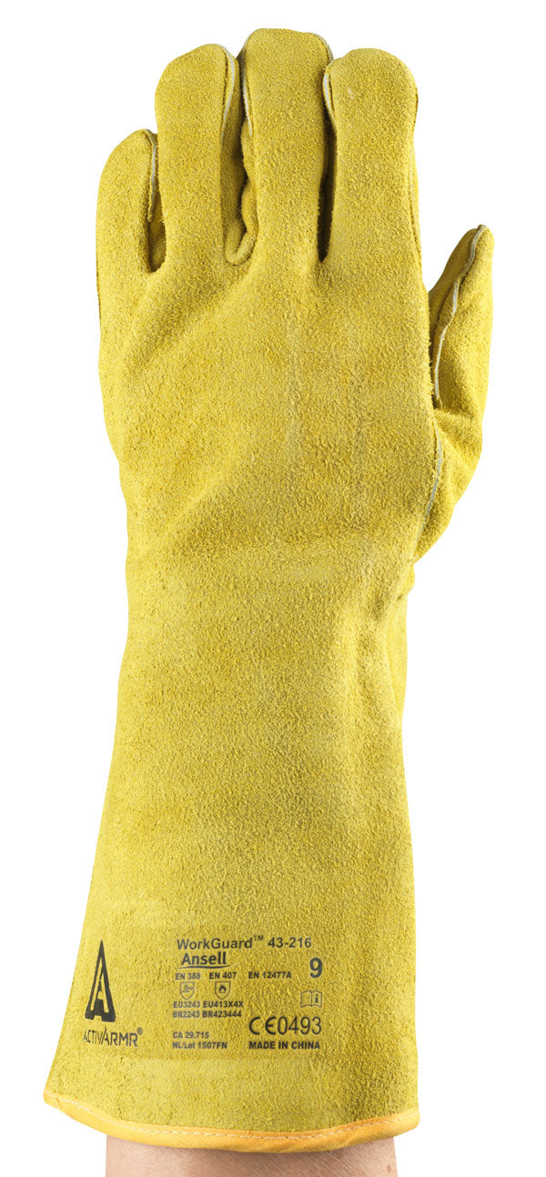 Ansell Activarmr Glove Sz (Xl) - Yellow XL - Customisable Welders Gauntlets