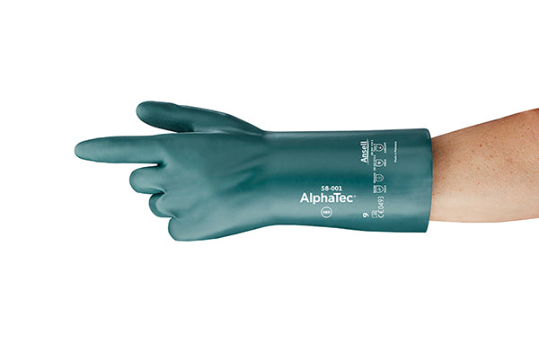 Ansell Alphatec Esd Gauntlet Gloves - Green - Customisable Nitrile