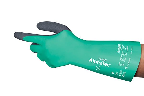 Ansell Alphatec Gauntlet Glove - Green - Customisable Welders Gauntlets