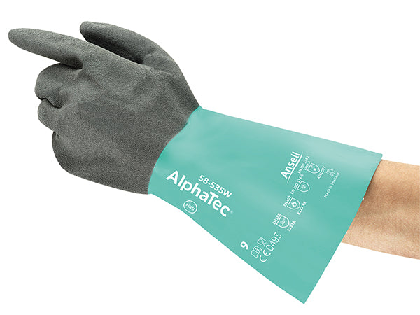 Ansell Alphatec W Glove - Green Black - Customisable Nitrile