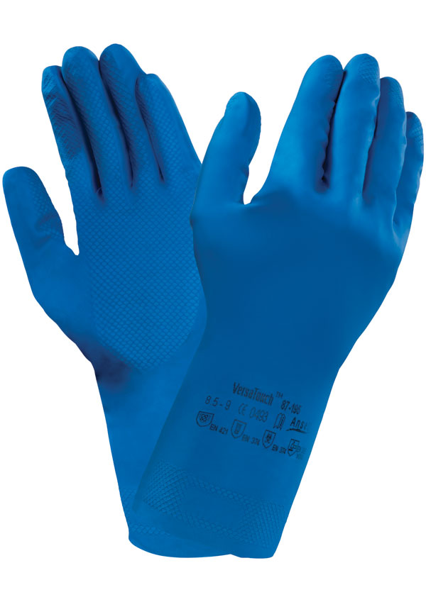 Ansell Versatouch Glove - Blue - Customisable Latex