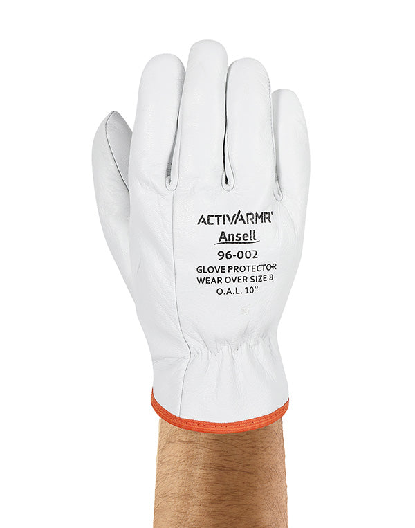 Ansell Low Voltage Leather Premium Goat Skin Gloves - White - Customisable Electrical