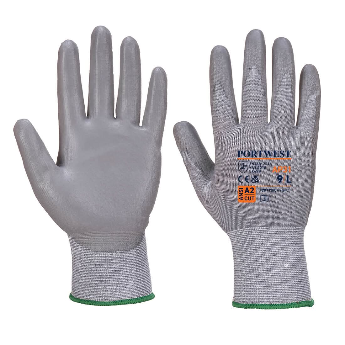 Portwest Senti Cut Lite Glove AP31 - Black Grey - Customisable Hand Protection