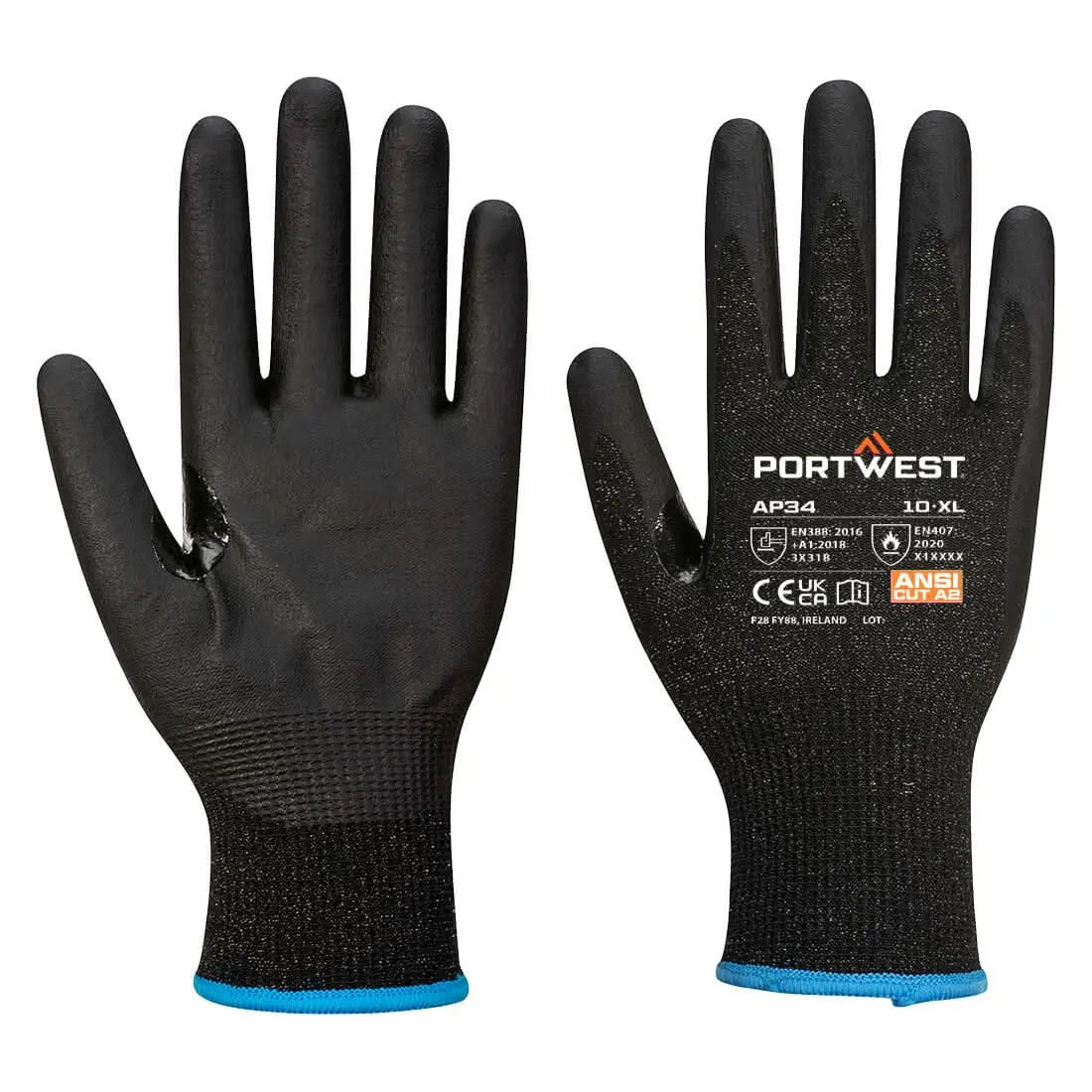 Lr15 Nitrile Foam Touchscreen Glove (Pk 12) Ap34 - Black - Customisable Hand Protection