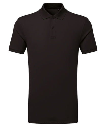 Asquith &amp; Fox Cationic recycled polyester polo AQ001 - Black - Customisable Polos