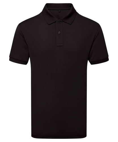 Asquith &amp; Fox Mens GlacierTech polo AQ002 - Black - Customisable Polos