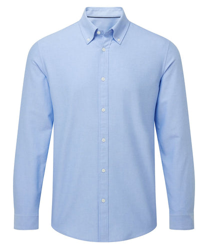 Asquith &amp; Fox Mens cotton long sleeve Oxford shirt AQ039 - Light Blue - Customisable Shirts
