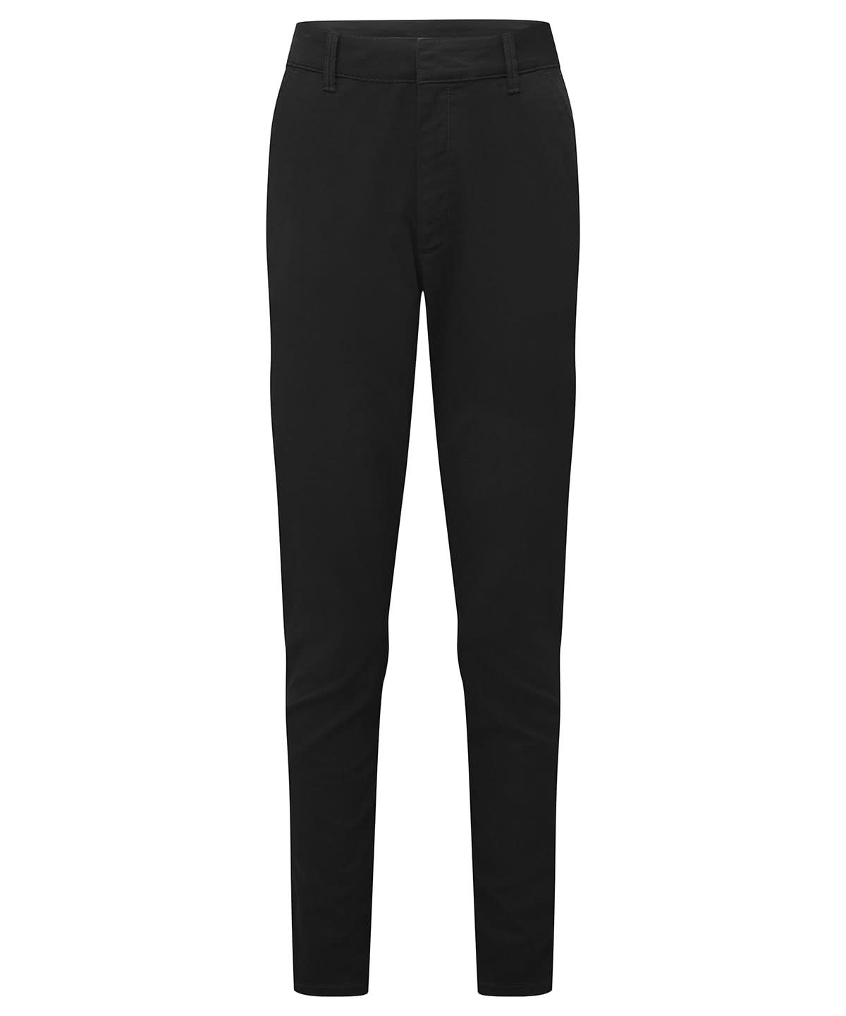 Asquith &amp; Fox Womens lightweight chinos AQ069 - Stay Black - Customisable Chinos