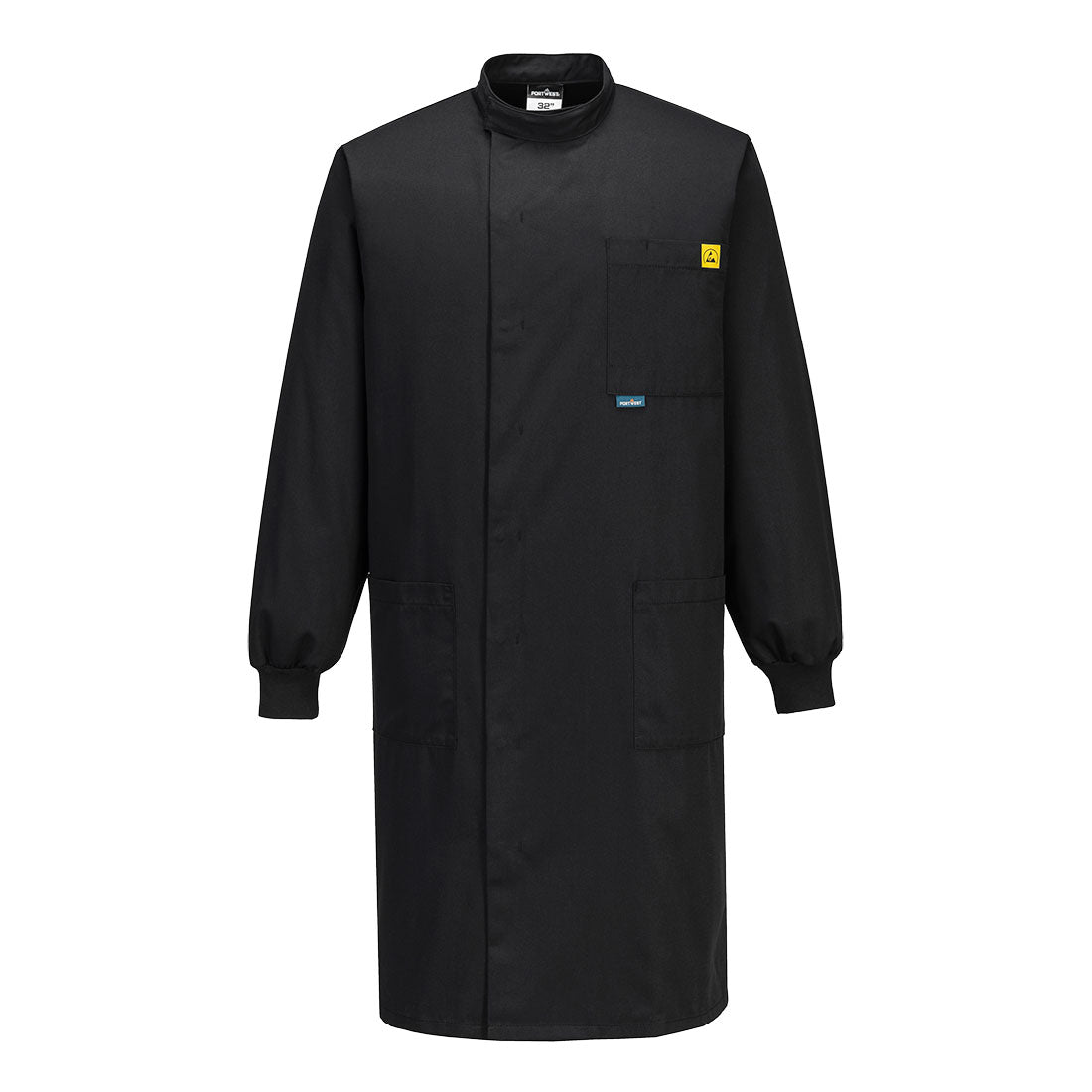 Portwest Anti-Static ESD Howie Coat - Black - Customisable