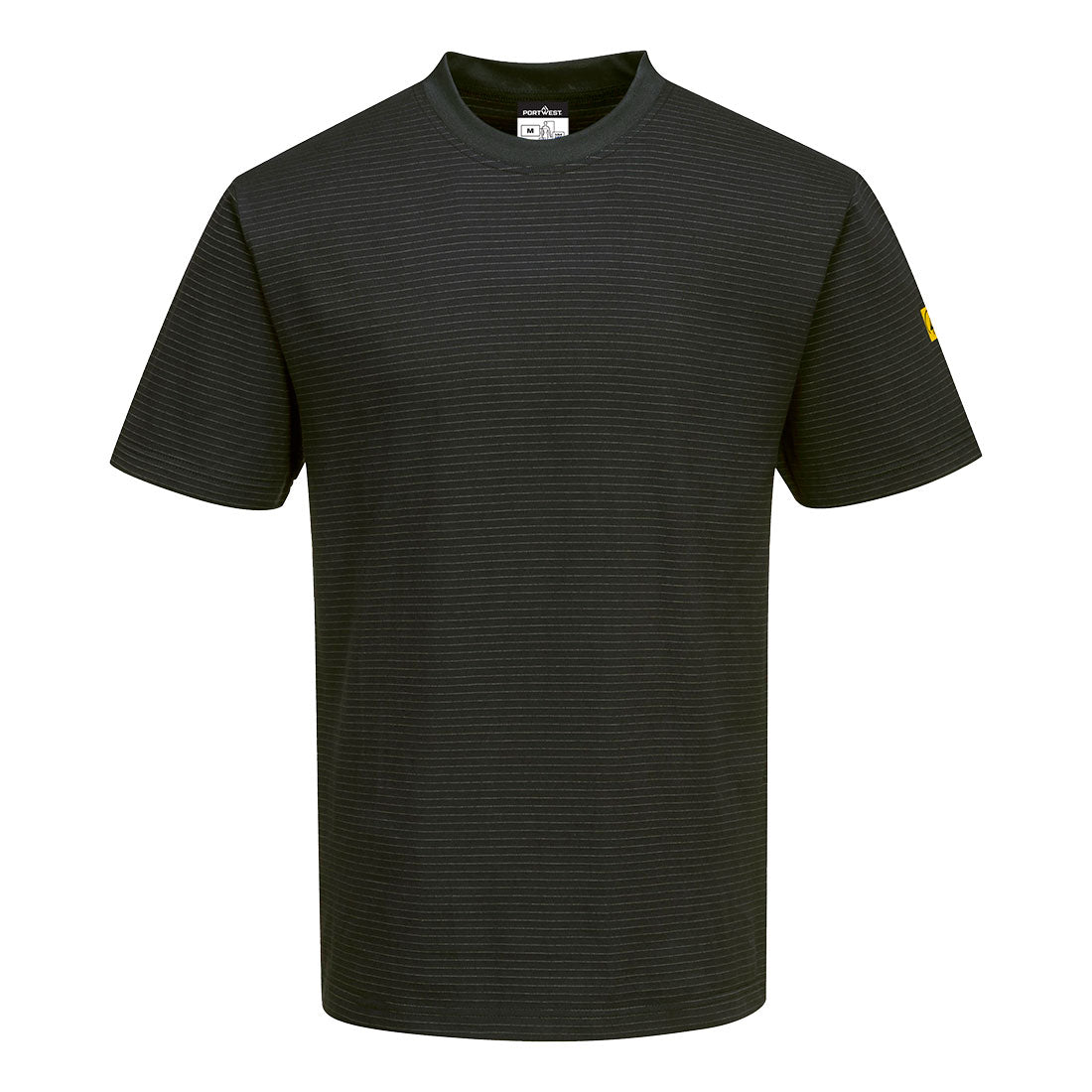 Portwest Anti-Static ESD T-Shirt S/S as20 - Black - Customisable T-Shirts