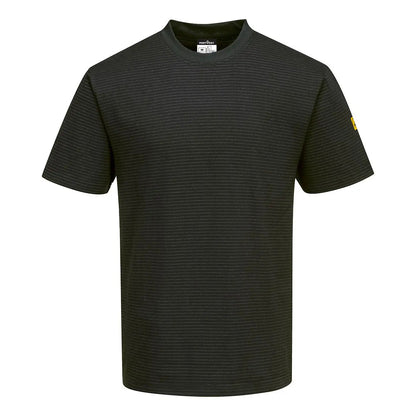 Anti Static Esd T Shirt S/S As20 - Black - Customisable T-Shirt