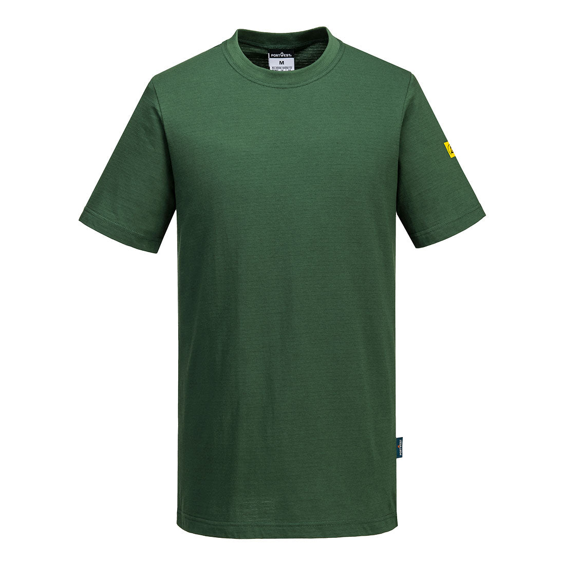 Portwest Anti-Static ESD T-Shirt S/S as20 - Forest Green - Customisable T-Shirts