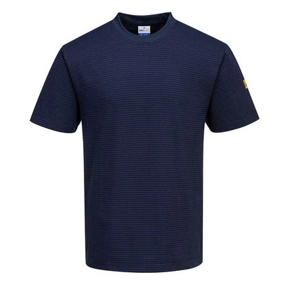 Anti Static Esd T Shirt S/S As20 - Navy - Customisable T-Shirt