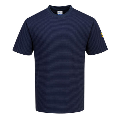 Portwest Anti-Static ESD T-Shirt S/S as20 - Navy - Customisable T-Shirts