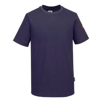 Anti Static Esd T Shirt S/S As20 - Navy - Customisable T-Shirt