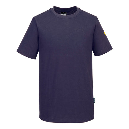 Portwest Anti-Static ESD T-Shirt S/S as20 - Navy - Customisable T-Shirts