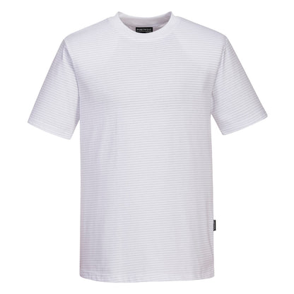 Portwest Anti-Static ESD T-Shirt S/S as20 - White - Customisable T-Shirts