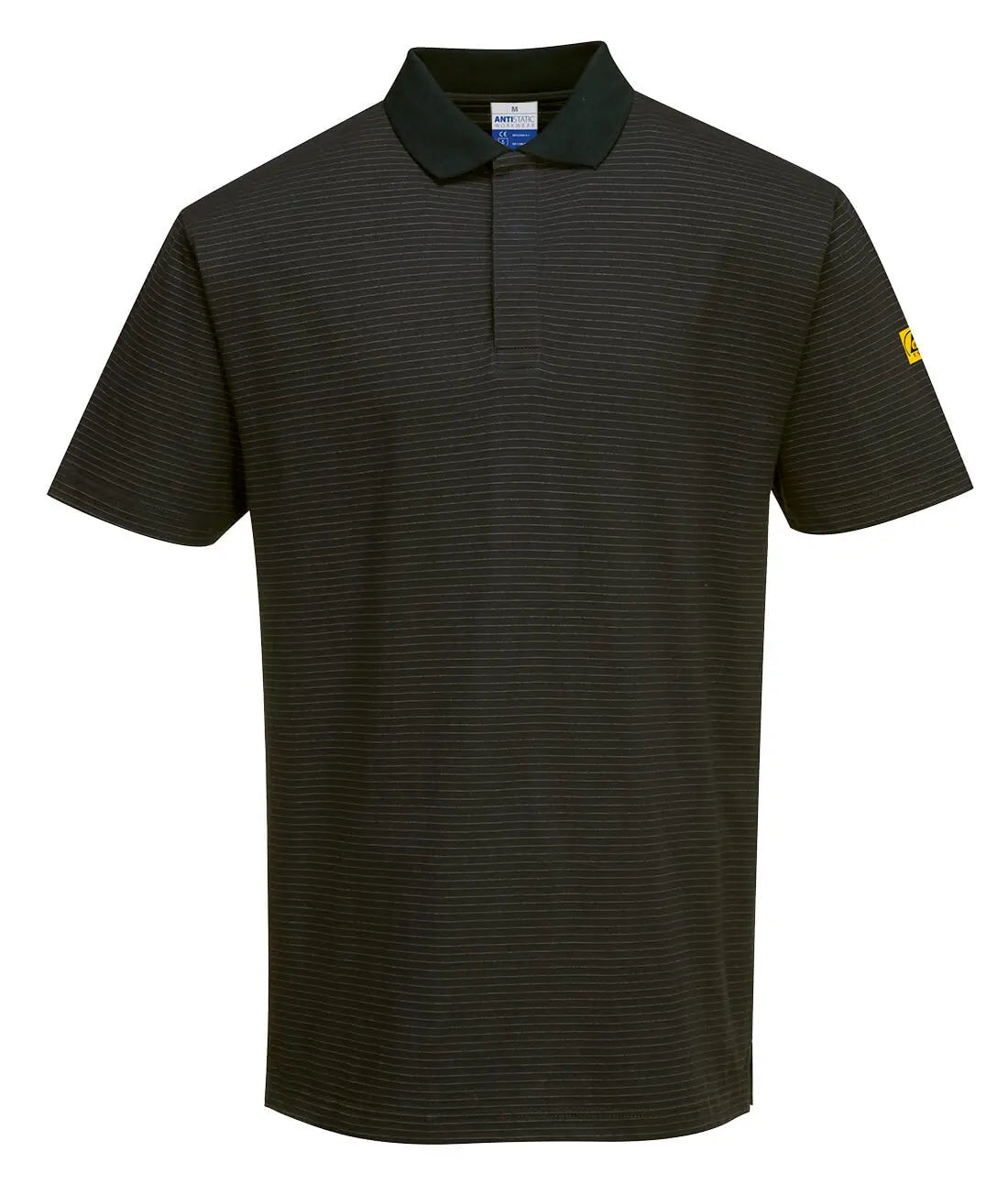 Anti Static Esd Polo Shirt S/S - Black - Customisable Polo Shirts