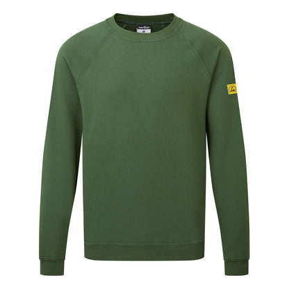 Portwest Anti-Static ESD Sweatshirt as24 - Forest Green - Customisable Sweatshirts