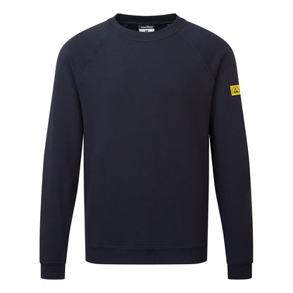 Portwest Anti-Static ESD Sweatshirt as24 - Navy - Customisable Sweatshirts